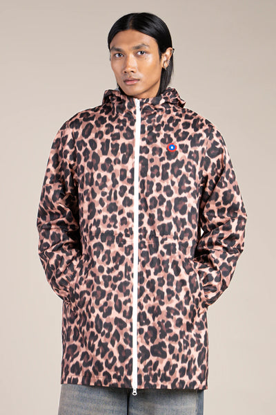 Amelot Imprimé- Imperméable Long - Flotte #couleur_new-leopard