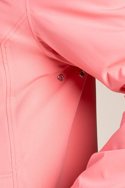 Parka imperméable beaubourg droite #couleur_corail