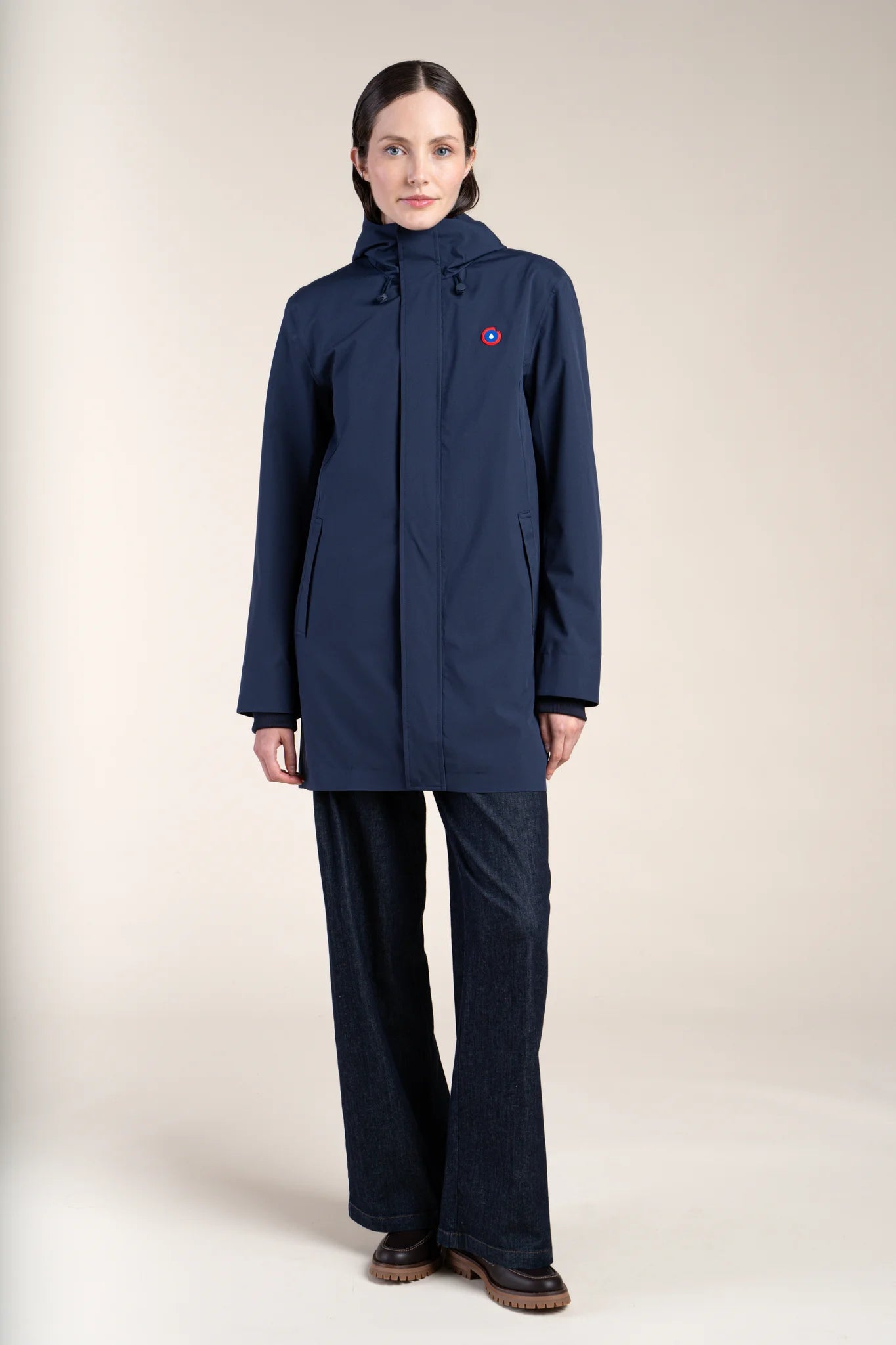 Parka imperméable beaubourg droite #couleur_indigo