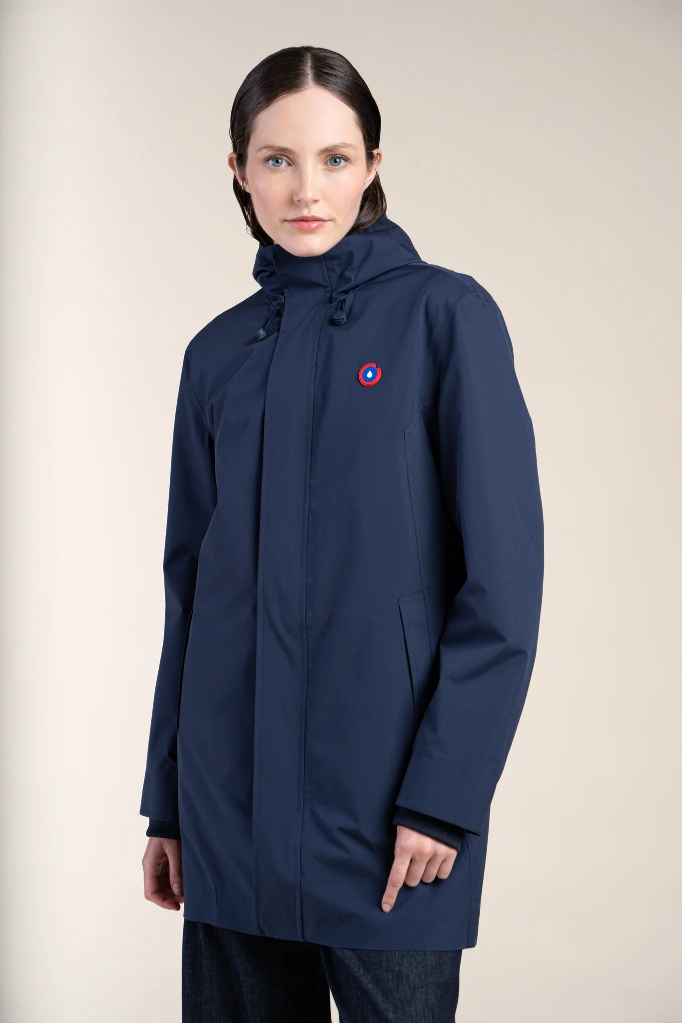 Parka imperméable beaubourg droite #couleur_indigo