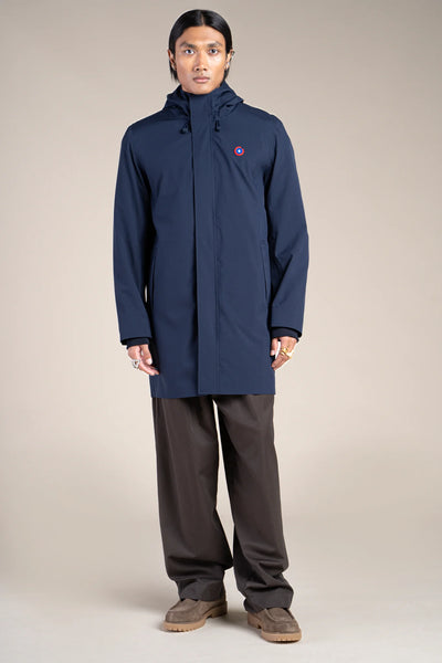 Parka imperméable beaubourg droite #couleur_indigo