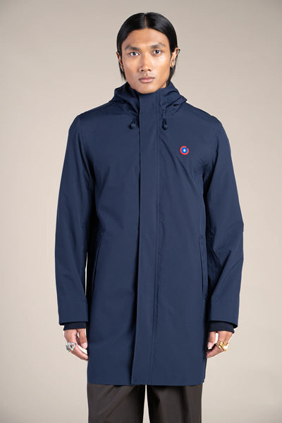 Parka imperméable beaubourg droite #couleur_indigo