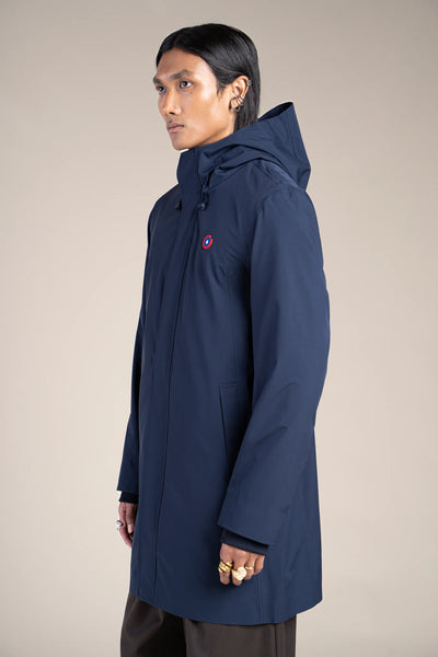 Parka imperméable beaubourg droite #couleur_indigo