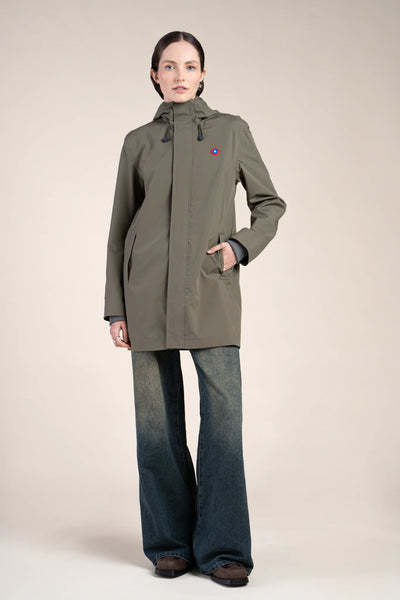 Parka imperméable beaubourg droite #couleur_kaki