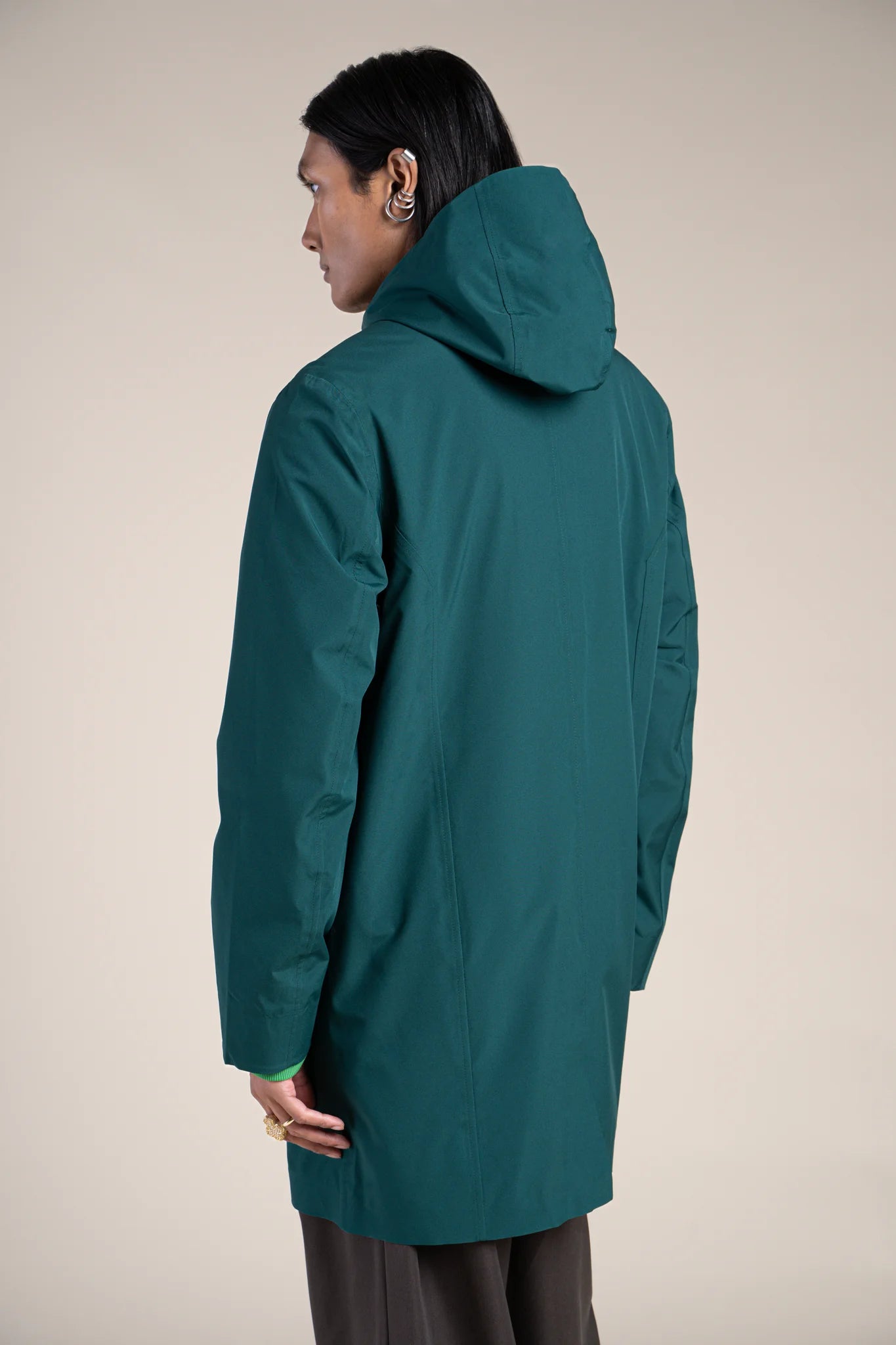 Parka imperméable beaubourg droite #couleur_sapin