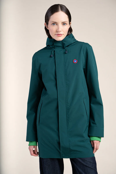 Parka imperméable beaubourg droite #couleur_sapin