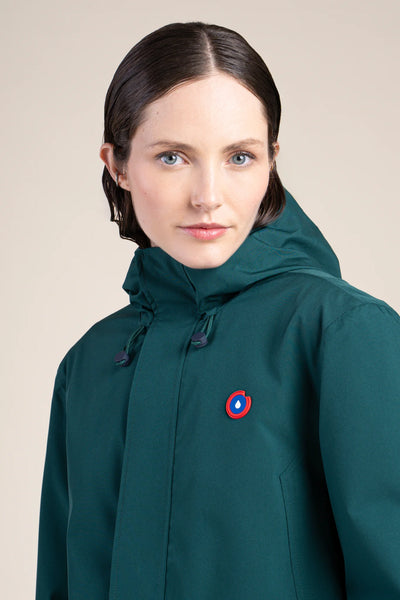 Parka imperméable beaubourg droite #couleur_sapin