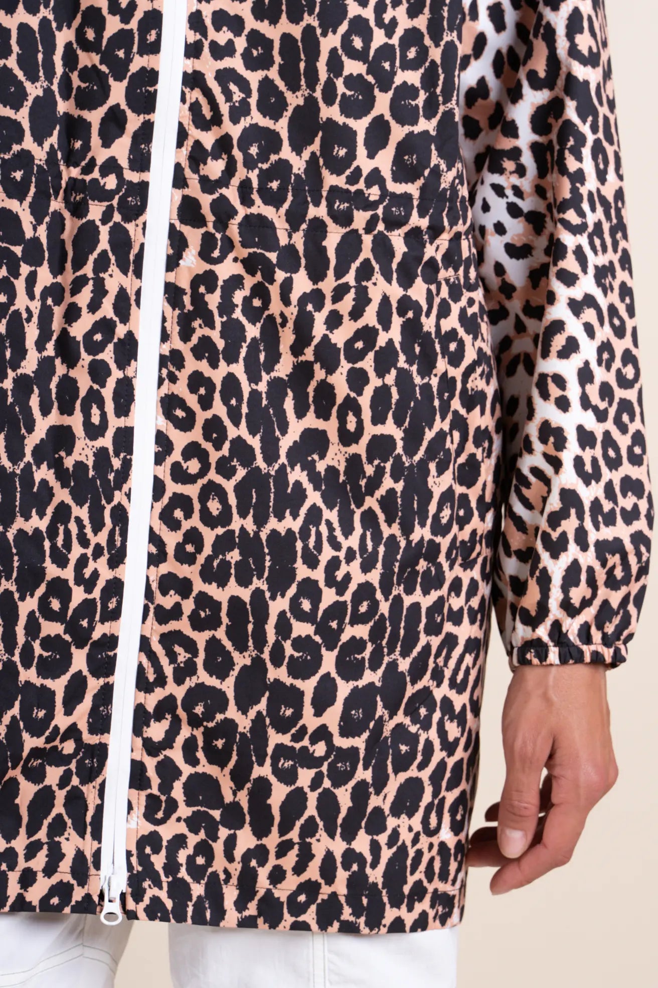 Amelot Imprimé - Imperméable Long - Flotte #couleur_leopard