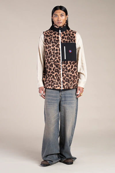 Veste Polaire sans manche couleur Léopard/Ombre #couleur_leopard-ombre