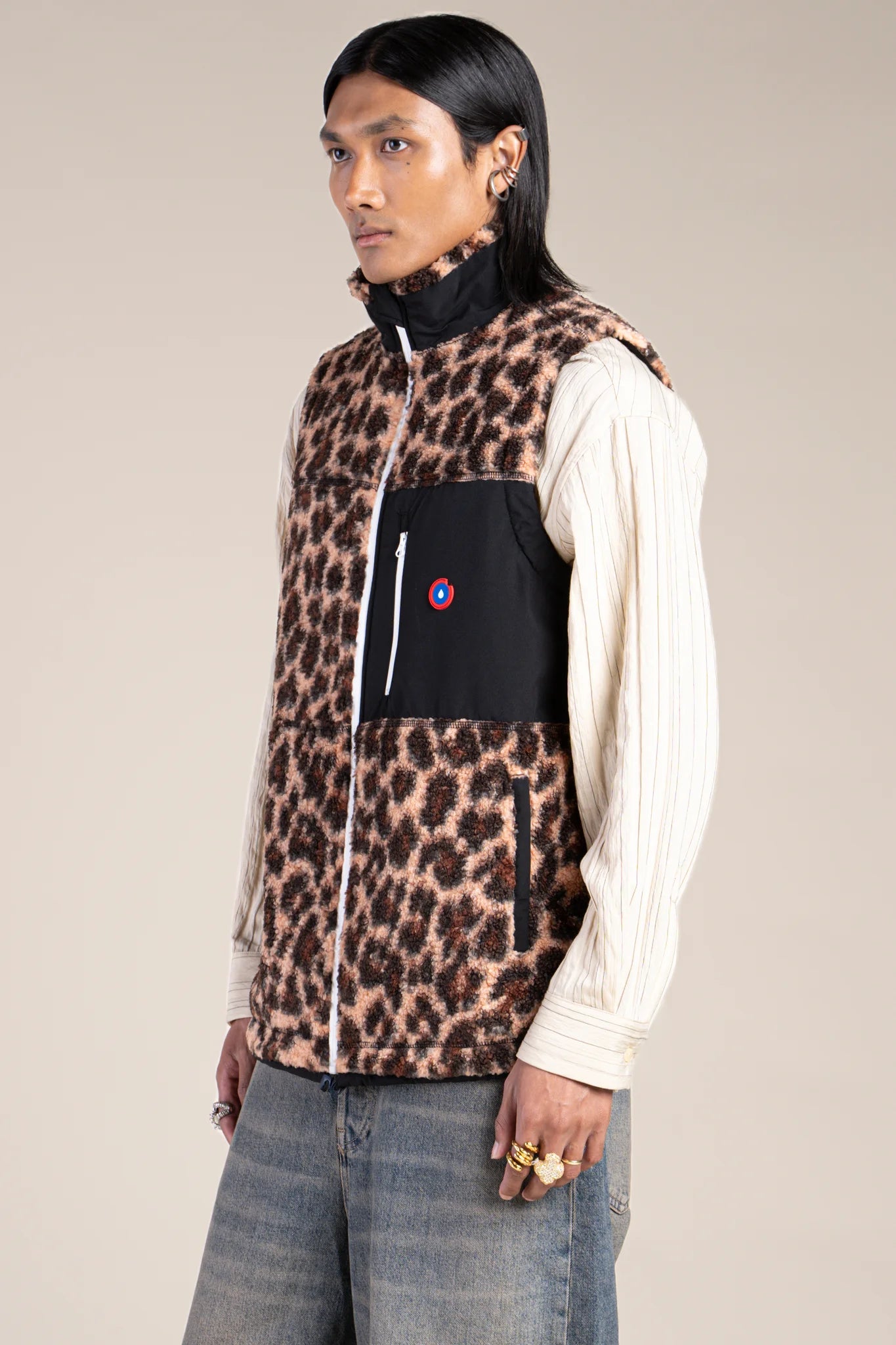 Veste Polaire sans manche couleur Léopard/Ombre #couleur_leopard-ombre