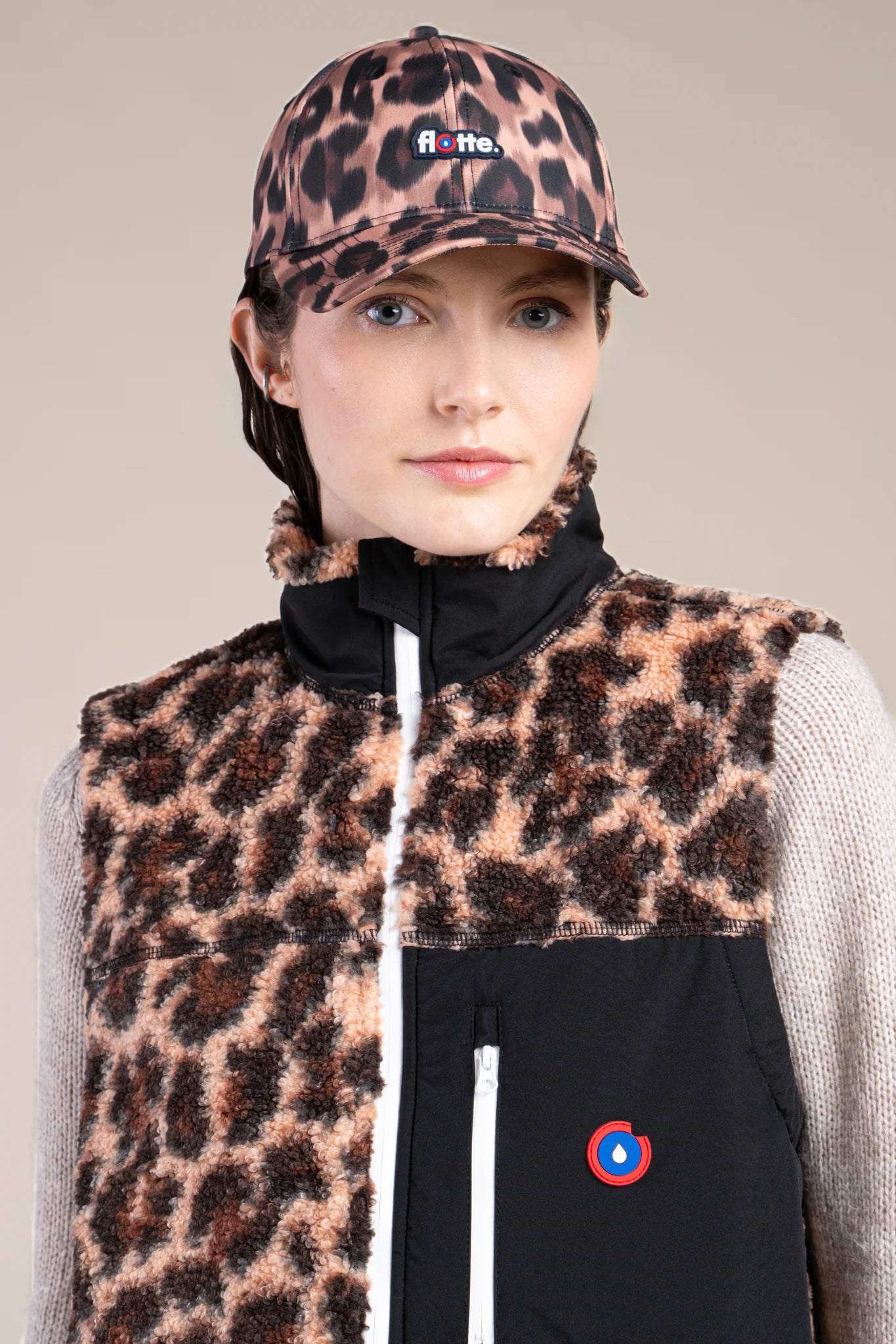 Veste Polaire sans manche couleur Léopard/Ombre #couleur_leopard-ombre