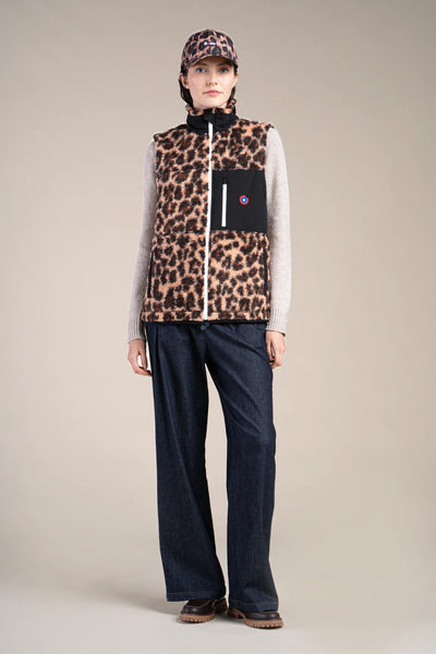 Veste Polaire sans manche couleur Léopard/Ombre #couleur_leopard-ombre