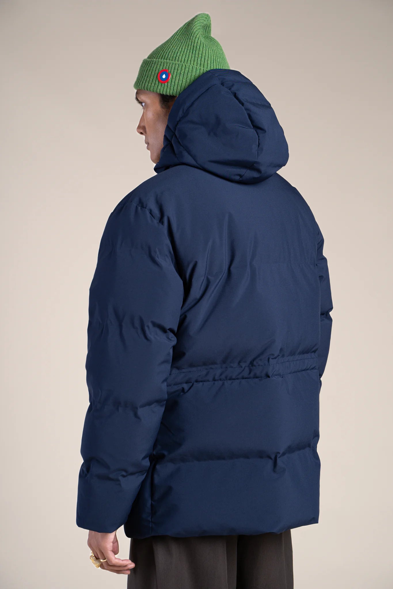 Doudoune mi-longue imperméable - #couleur_indigo