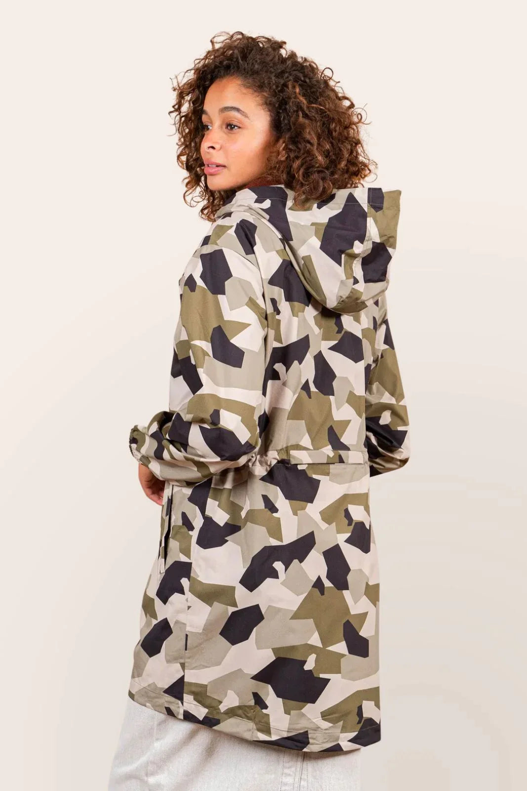 Amelot Imprimé - Imperméable Long - Flotte #couleur_camo