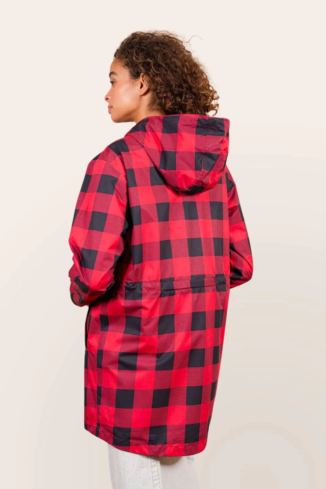 Amelot Imprimé - Imperméable Long - Flotte #couleur_ombre-tartan