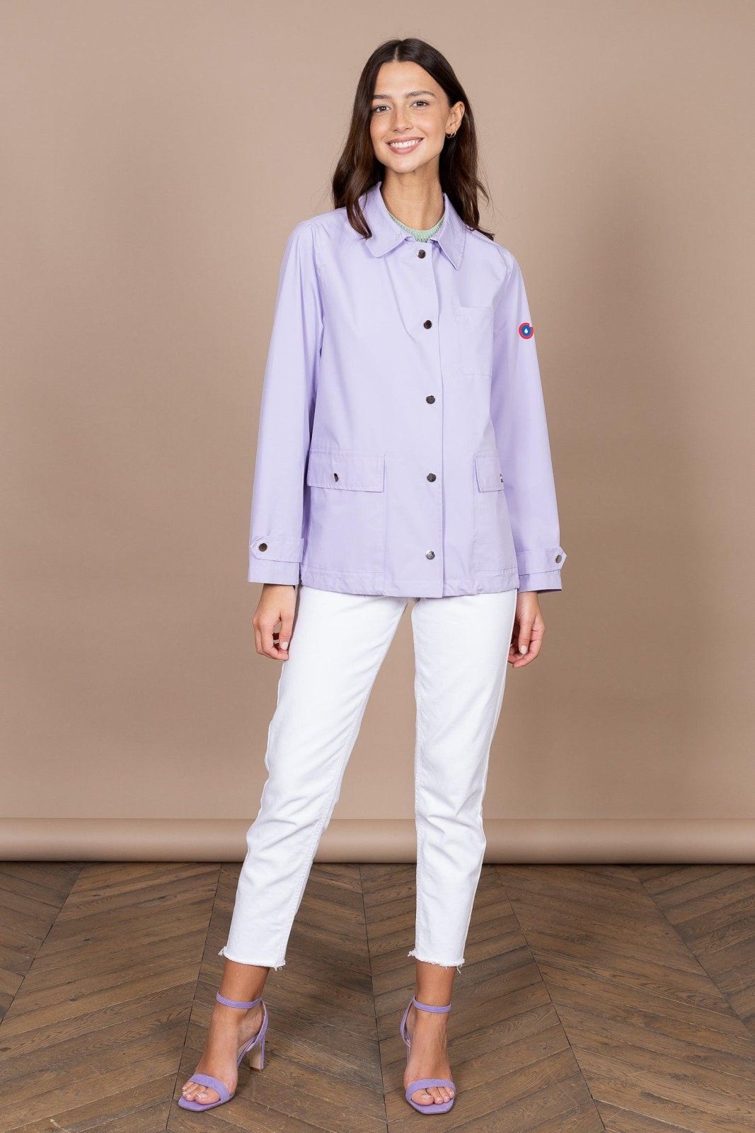 Veste courte imperméable #couleur_lilas