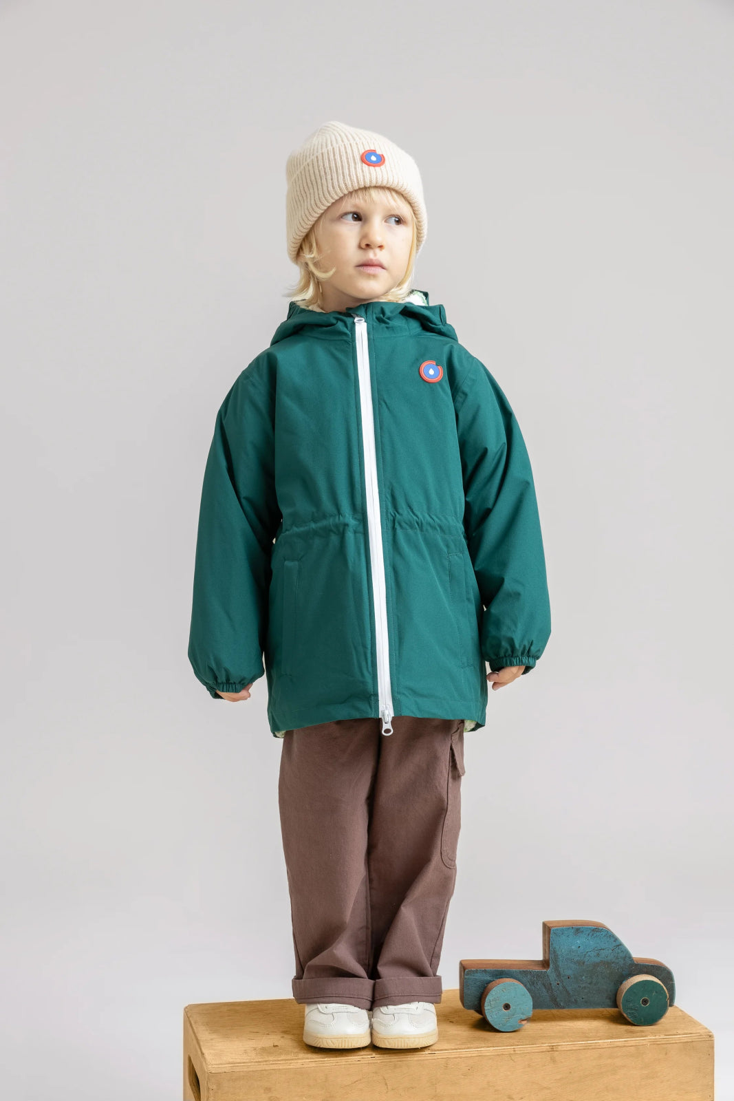 Cadet - Parka courte doublée polaire -Enfant - Flotte #couleur_sapin