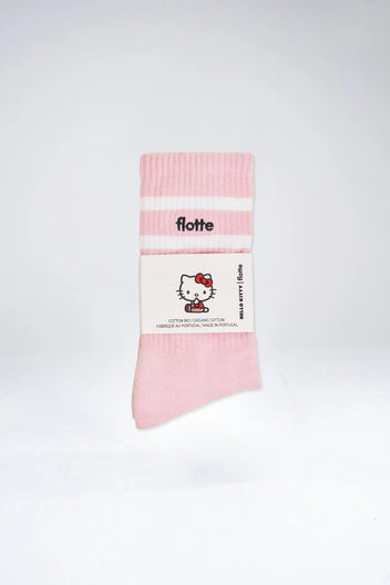 Chaussettes mi-hautes en coton biologique - Flotte x Hello Kitty #couleur_bonbon