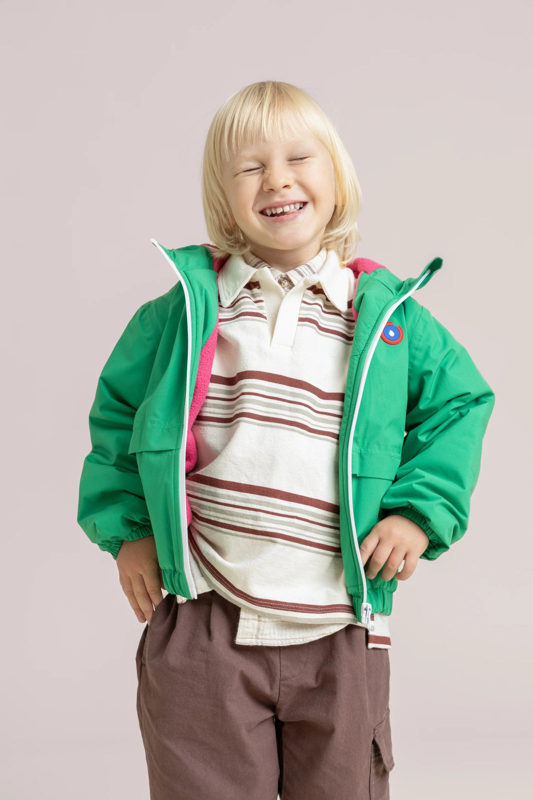 Magenta - Parka courte doublée polaire - Enfant - Flotte 