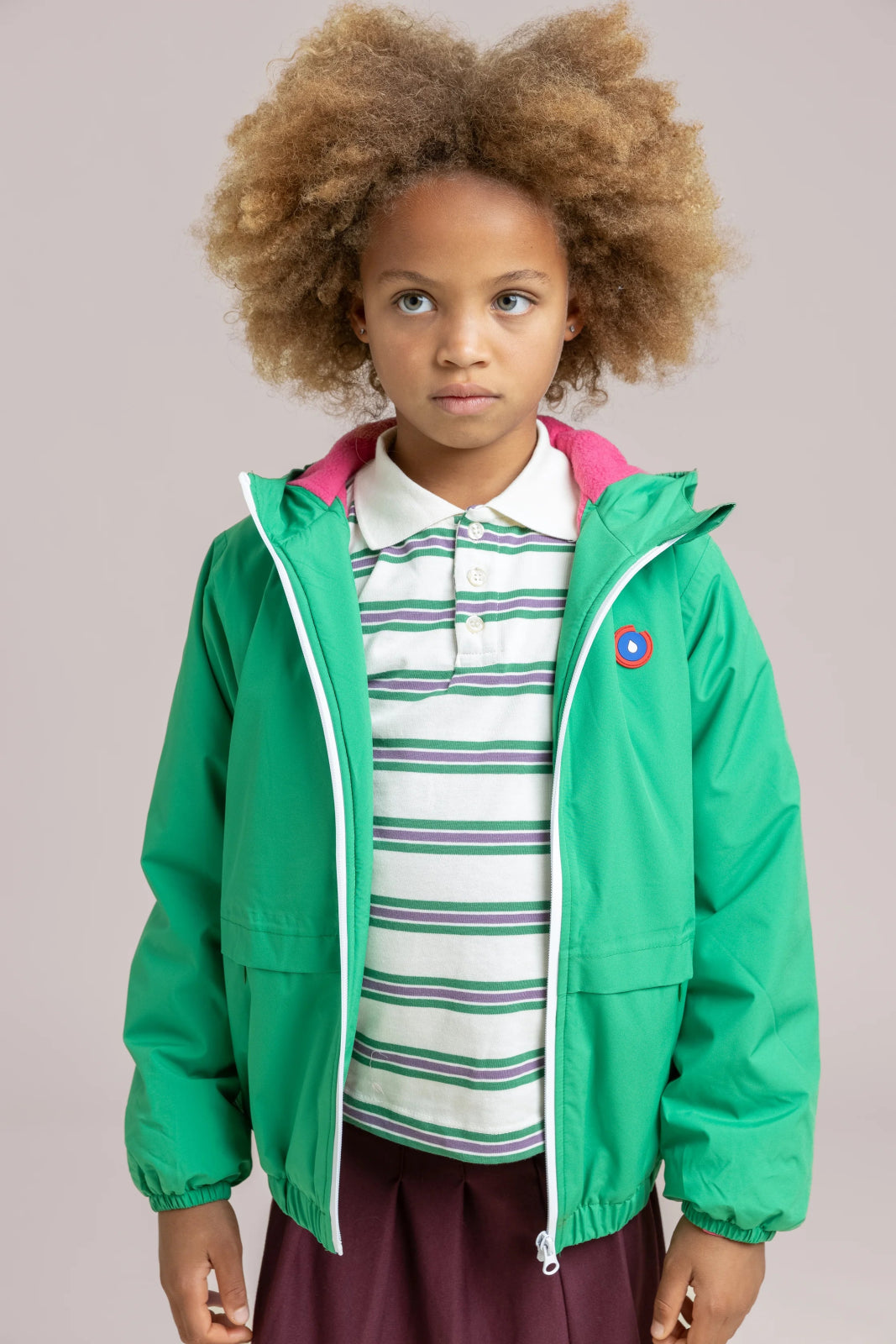 Magenta - Parka courte doublée polaire - Enfant - Flotte #couleur_cactus