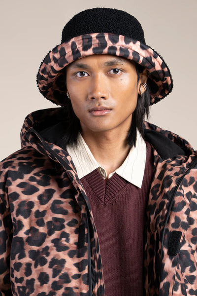 Bob polaire et imperméable Marceau réversible #couleur_new-leopard-ombre