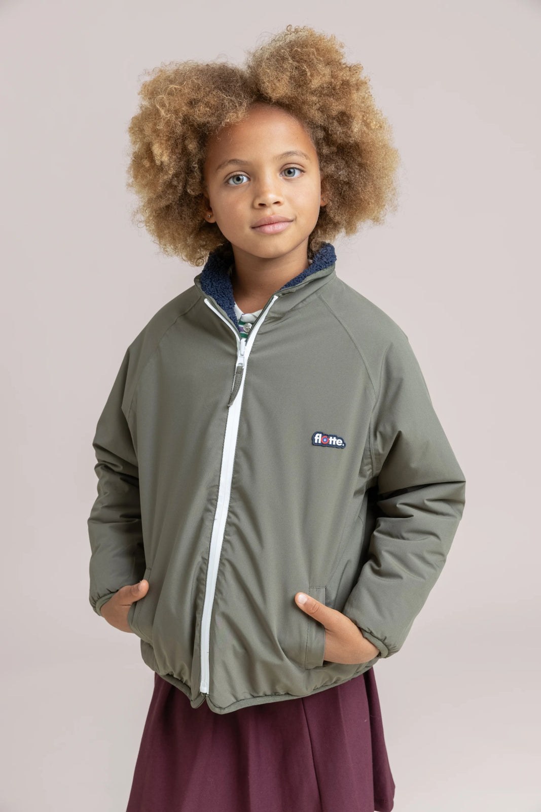 Monceau - Veste Polaire Réversible -Enfant - Flotte 