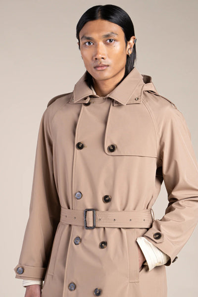 Montaigne - Trench-coat imperméable  - Flotte #couleur_sahara