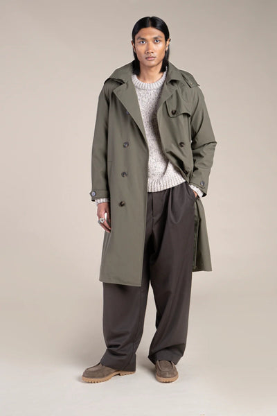 Montaigne - Trench-coat imperméable  - Flotte #couleur_kaki