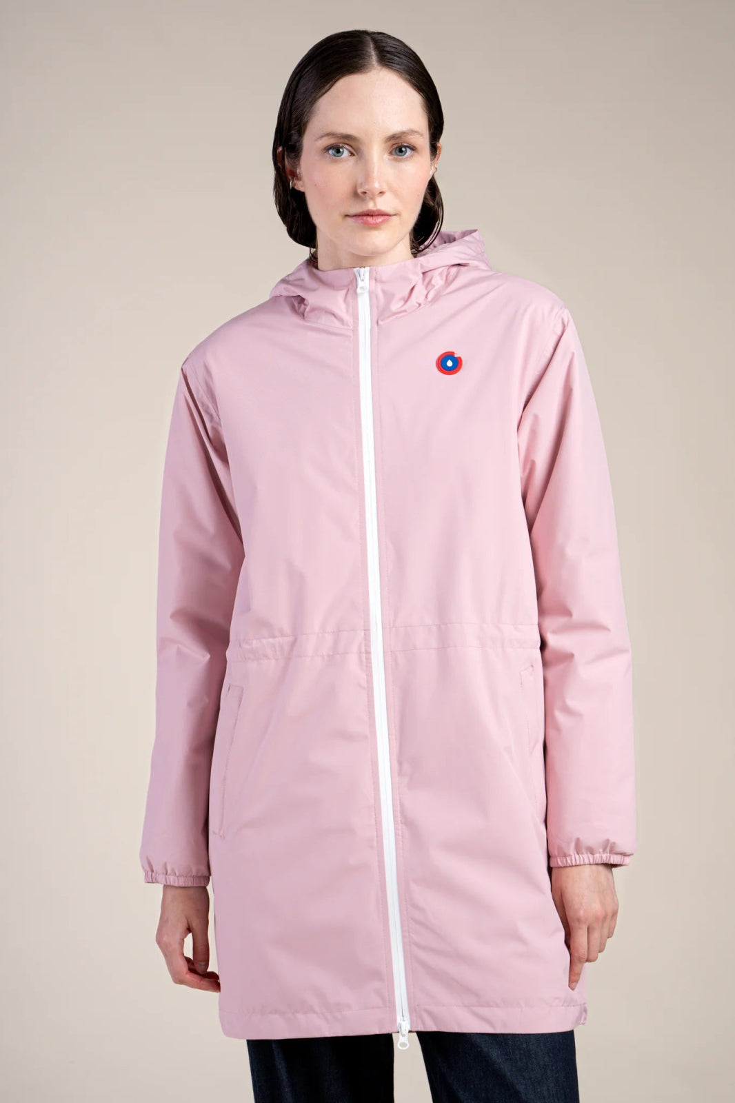 Veste longue imperméable et doublée Polaire Rose #couleur_bonbon