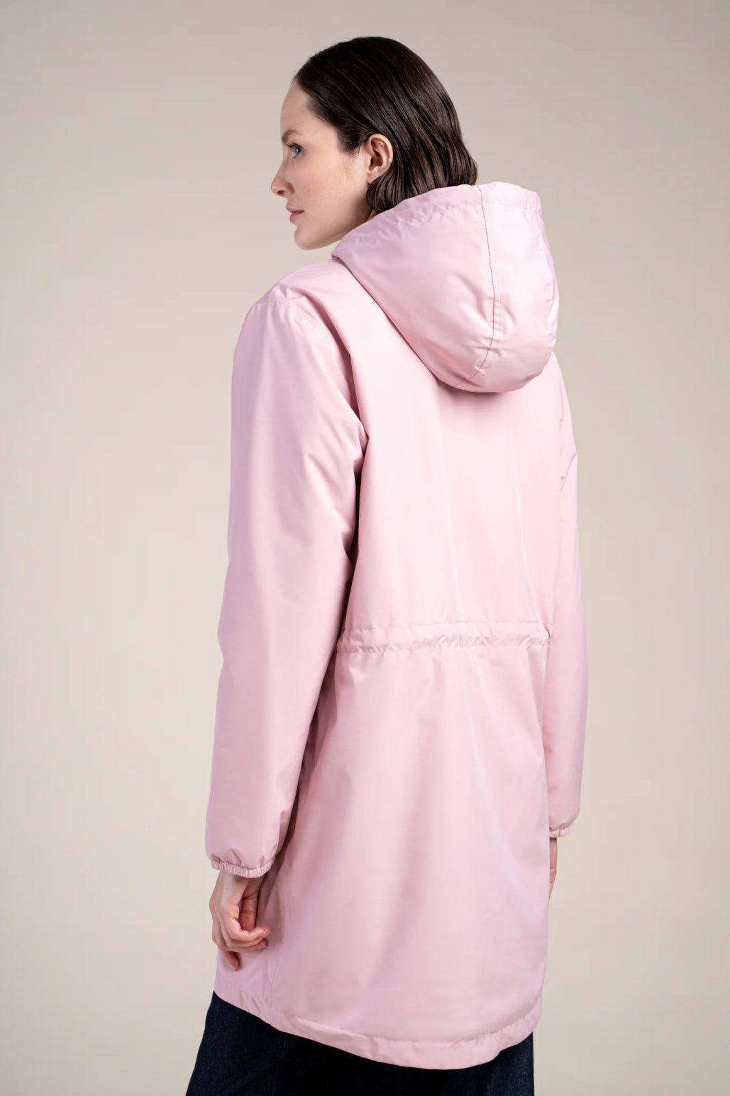 Veste longue imperméable et doublée Polaire Rose #couleur_bonbon