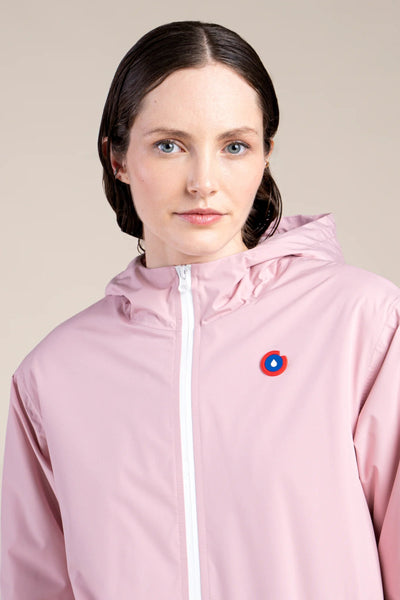 Veste longue imperméable et doublée Polaire Rose #couleur_bonbon