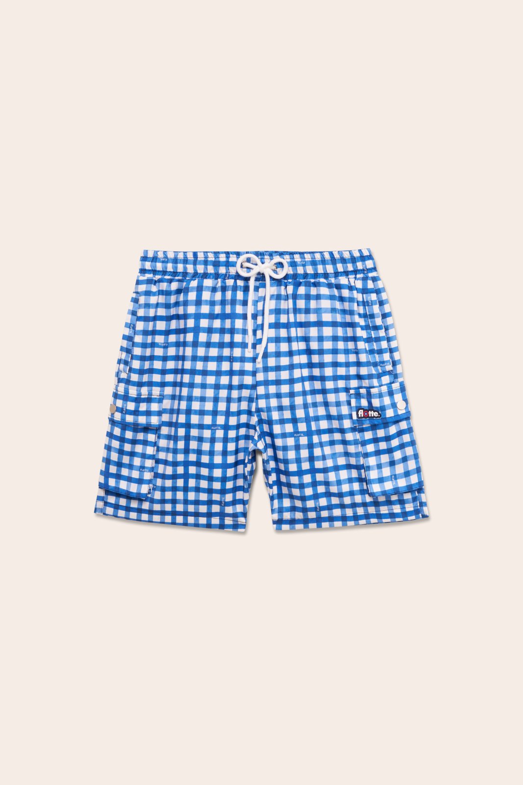 Saint-Louis - Short maillot de bain - Flotte #couleur_vichy-bleu