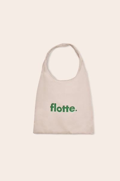 totebag logo flotte en coton recyclé vert