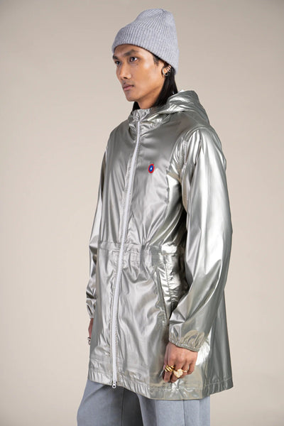 Imperméable métalique  #couleur_champagne