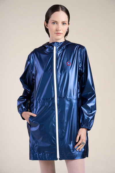 Imperméable métalique  #couleur_indigo