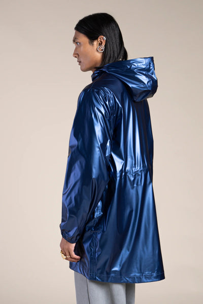 Imperméable métalique  #couleur_indigo