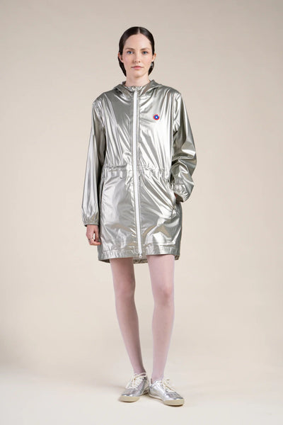 Imperméable métalique  #couleur_champagne