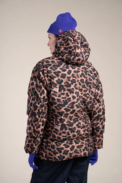 Doudoune mi-longue imperméable - #couleur_new-leopard