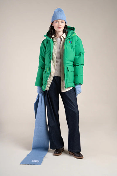 Doudoune mi-longue imperméable - #couleur_cactus